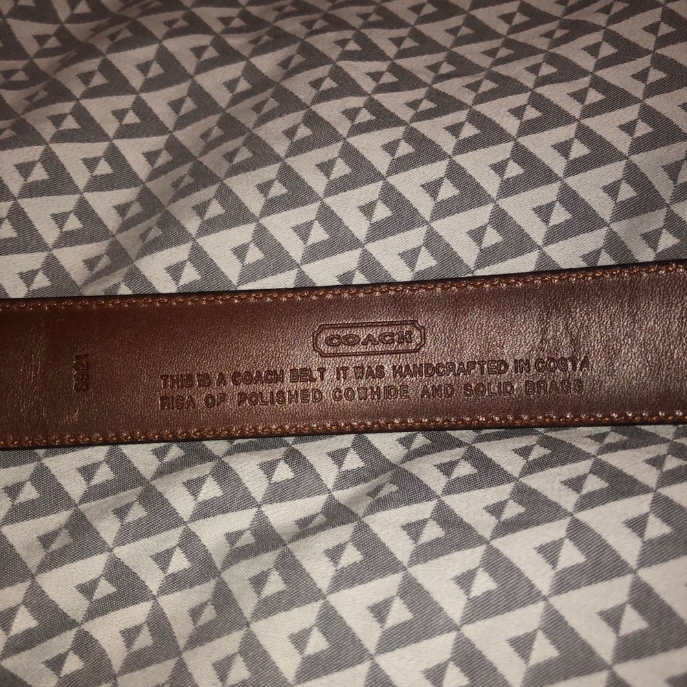 Coach leather belt